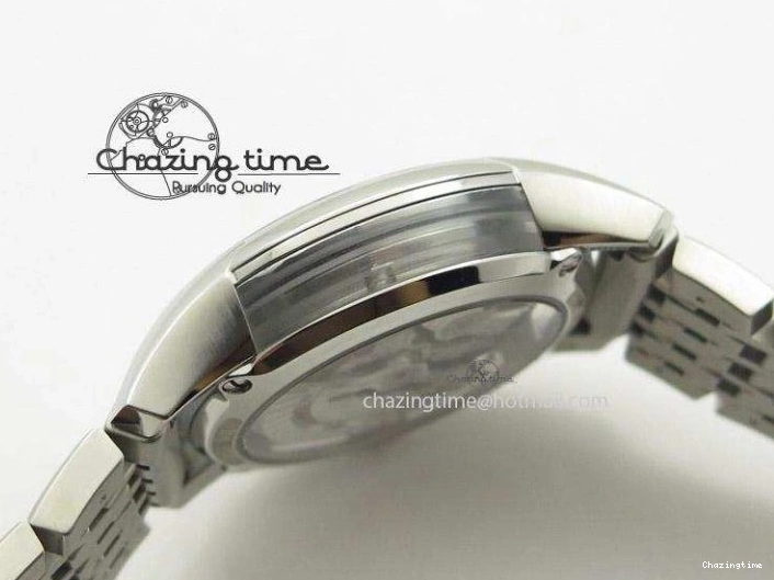 0823 De Ville Hour Vision Co-Axial 41mm SS V6F Best Edition Black Dial On SS Bracelet A BestValue 8277